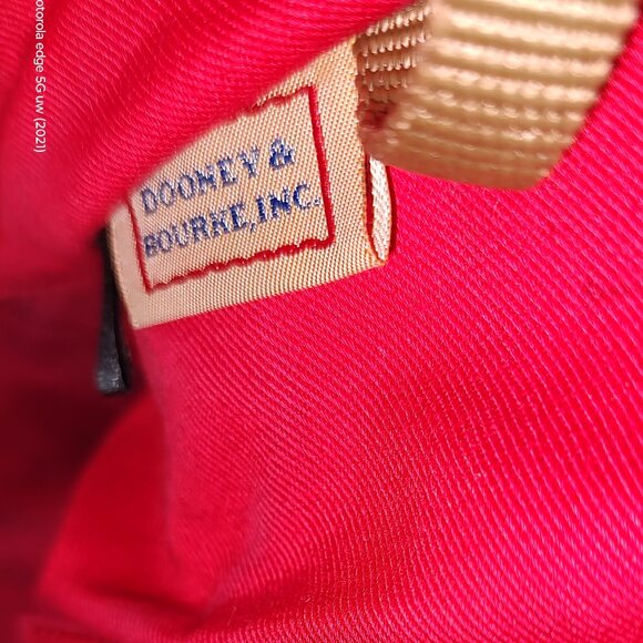 DOONEY & BOURKE ALL WEATHER LEATHER ZIP ZIP SATCHEL 2 HANDLE CROSSBODY AMBER - Picture 4 of 15